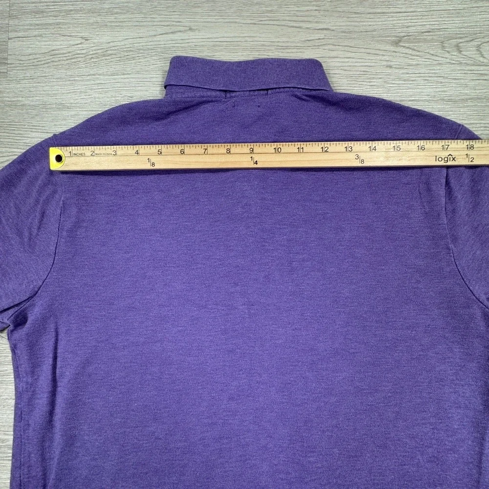 Polo Ralph Lauren Men's Polo Shirt Custom Slim Fit Purple Large Stretch Athletic